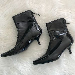 Stuart Weitzman Kitten Heels Patent Booties 6